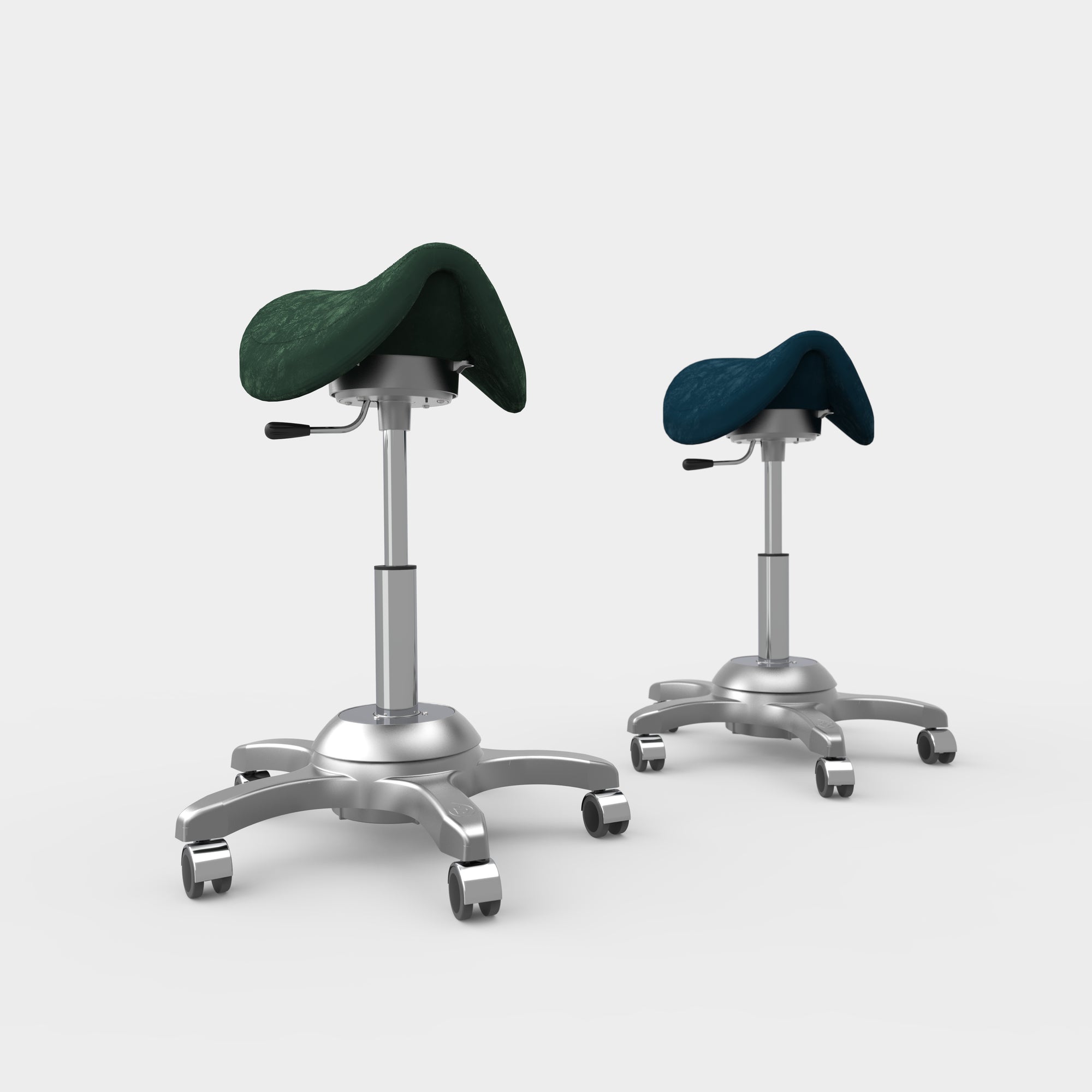 Twee Sit-i Dynamic Chairs in teal en indigo